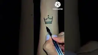 how to make lion tattoo with pen and king. Sher ka tattoo kaise banaye. #short  #tattoo .