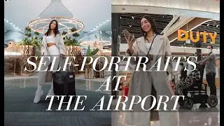 Taking Of Myself AT THE AIRPORT // Free preset❤️ // Self-Portrait Photography // Traveling lover