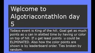 Algotriacontathlon day 5