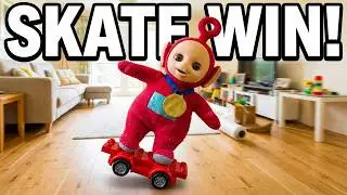 Teletubbies skateboard contest (funny plush toy comedy, tribute to tele tubbies)
