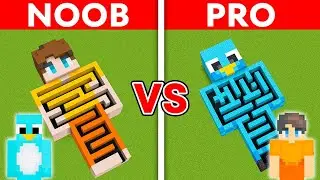 НУБ против ПРО: ЛАБИРИНТ ВНУТРИ ТЕЛА. Испытание по строительству дома в Minecraft!