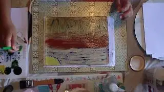 aquarelle sur gelli plate