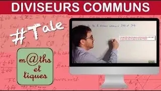 Chercher tous les diviseurs communs &agrave; deux nombres - Terminale - Maths expertes