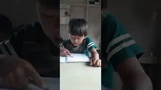 #a mizo boy learn 'a' for apple....