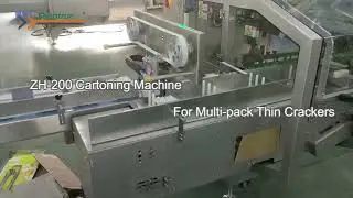 ZH200 cartoning machine for multi-pack thin crackers - Soontrue Packaging Solutions
