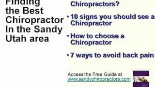 Best Sandy Chiropractor