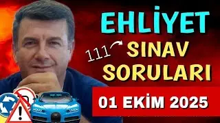 EHLİYET SINAV SORULARI -01 EKİM 2025-SINAVDA &Ccedil;IKAN BANKO SORULAR