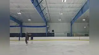 double flip / double Lutz practice.