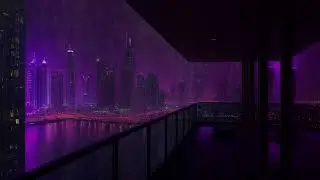 Late Night City Rain Ambience | Gentle Rainfall Sounds for Sleep & Anxiety Relief
