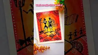 Warli Art With Shiv Parvati Ji 🥰💗✨ #shorts #art #trending #warliart #namratart
