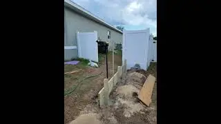 Side yard landscape leveling