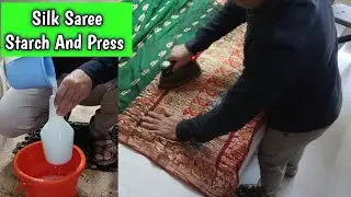 How To Silk Saree Starch And Press Perfectly, How To Shrink Saree Press, Ironing