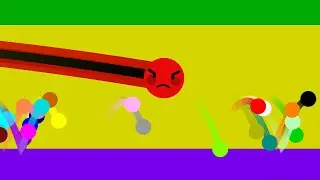 Escape the angry ball - Survival Marbles Race in Algodoo