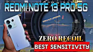 Zero Recoil Sensitivity | Redmi Note 13 Pro 5G 🔥| Bgmi 😎