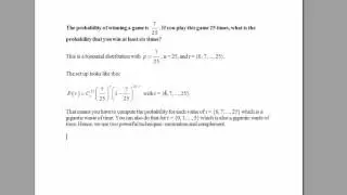 How to Solve a Binomial Distribution Word Problem Using a Shortcut Method. [HD]
