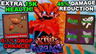 I FINALLY Got The STRONGEST Accessory In Roblox King Legacy! 🦀 (Crustacean Armor!)