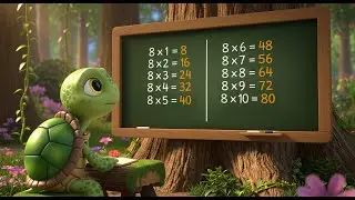 Tabel Perkalian 8 - Delapan kali satu sama dengan delapan! 8x1=8