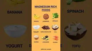 Magnesium Rich Foods | Boost Your Energy & Muscle Health Naturally! #healthydiet #nutrientdense