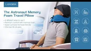 LANGRIA Astronaut Memory Foam Travel Pillow