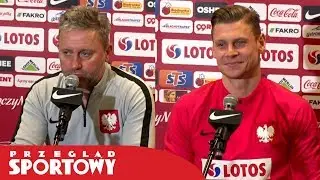 Jerzy Brzęczek i Łukasz Piszczek przed meczem Polska - Słowenia