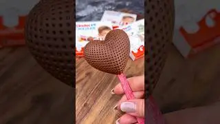 Chocolate heart ice cream #asmr #icecream #chocolatebar