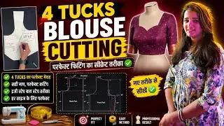 4 Dart Blouse Cutting & Stitching Tutorial | Raja Rani Method | Perfect Fitting Blouse Step by Step&rdquo;