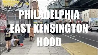 Walking East Kensington Philadelphia Hood VIRTUAL EXPERIENCE Raw Uncut Footage