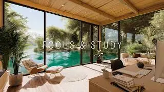 Calming Nature Sounds for Focus & Study | Water Lapping & Birdsong at a Lake Cabin
