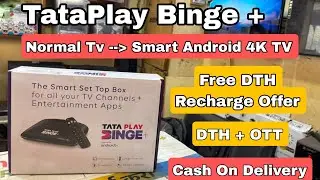 Tataplay 4k Android Box. | With Free 1 Year DTH Recharge | 3600 cashback Offer 2025