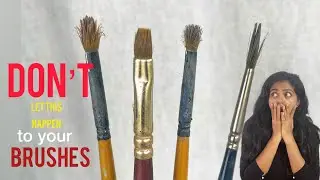 How I clean my oil painting brushes | Oil paint brush cleaning hacks