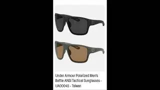 Under Armour Polarized Men's Battle ANSI Tactical Sunglasses - UA0004S - Taiwan