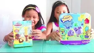 Play Doh Chocolate Popper and Moon Dough Ocean Pals - 2 Play Dough Sets