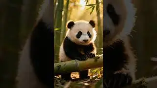 Can This Baby Panda Climb the Bamboo Step? 🐼🎋