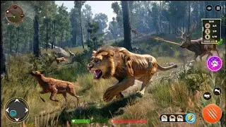 🦁 शेर ने किया 🦌हिरण का शिकार 🤯 | Lion🦁Games🎮 3D Animals | 