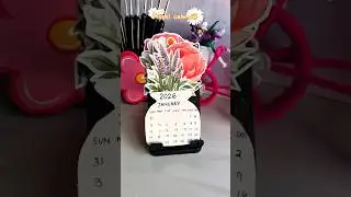 New Year ki new calendar banana sikhe 💐 floral calendar 📅#shorts #2026 #calender