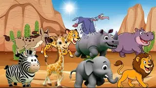 Safari Animal Sounds Song 1108 | Nursery Rhymes | Oink Oink TV