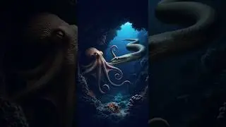 octopas & snake fighting #fighting#octopass#snake#ai sea fight