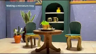 ASMR Miniature Tutorial | DIY Upcycled Tray  (Crafting Sounds| No music)