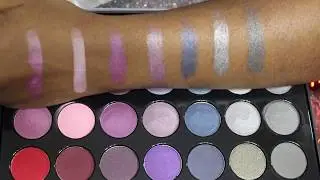 Swatches : Bh Cosmetics Smokey Eyes 28 Palette