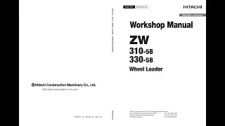 Hitachi ZW310-5B, ZW330-5B Service manual