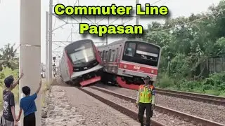 Edisi KRL Papasan❗️Kereta Api Panjang | Kereta Api Indonesia | Kereta Api Tut tut tut | KRL
