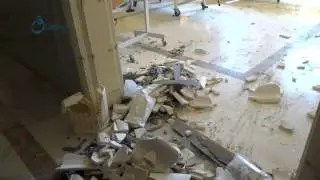 Q.News: Aleppo: Destruction in the only hospital in Hader town due to Russian airstrikes 17-10-2015
