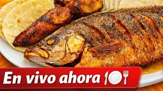 Sabor tropical en vivo: Pescado, pl&aacute;tano y tortillas 😍