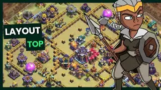 LAYOUT TOP CV15!! ESSE LAYOUT SEGUROU 9 ATAQUE NA GUERRA!! #clashofclans