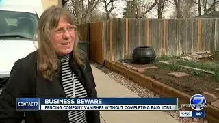 'Give me my money back': Customers say Denver fence company took their money and vanished