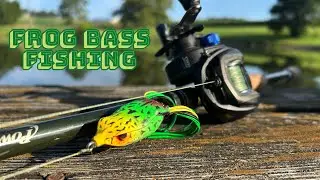 Catching Bass On A Frog! | Pond Bass Fishing