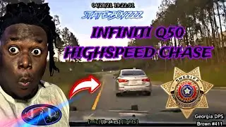INFINITI Q50 участвует в высокоскоростной погоне на трассе GSP! (РЕАКЦИЯ)