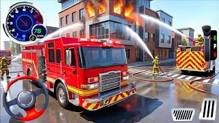 🔥 Fire Truck City Rescue Simulator - 911 US Emergency Fire Truck Driving 3D - Android Gameplay