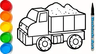 Drawing a Truck for kids easy | Learn to drawing and coloring for kids and toddlers