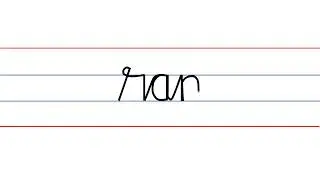 How to write 'an' words in the four lines notebook| Letter formation video| Cursive writing|